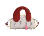 Summer high-quality contrast color handbag new fashion messenger bag all-match female designer one-shoulder shell bag