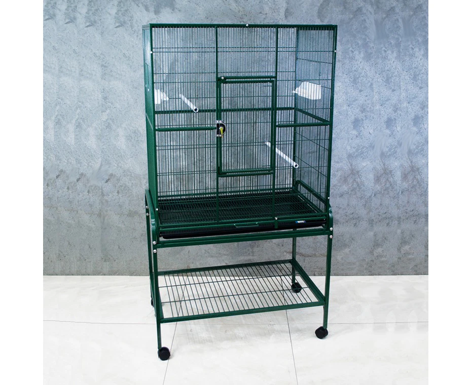 Green bird flight cage