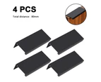 4pcs Mount Finger Edge Pull Handles, 80mm Aluminum Concealed Handle Cabinets Drawers Handle Tab for Home Kitchen Door Drawer Cabinet Knobs Wardrobe Pulls