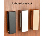 Mbg Aluminum Alloy Wall Mounted Foldable Clothes Hanger Rack Towel Coat Robe Hook-Golden - Golden