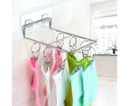 Mbg Clothes Hanger Multifunctional Wall Mounted Stainless Steel Sock Rack with 8/10 Pegs for Hat-Square