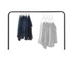 Mbg 5Pcs/Set Reliable More Thicken Clothes Hanger Plastic Practical Non-sliding Clothes Hanger Rack for Home -Black - Black