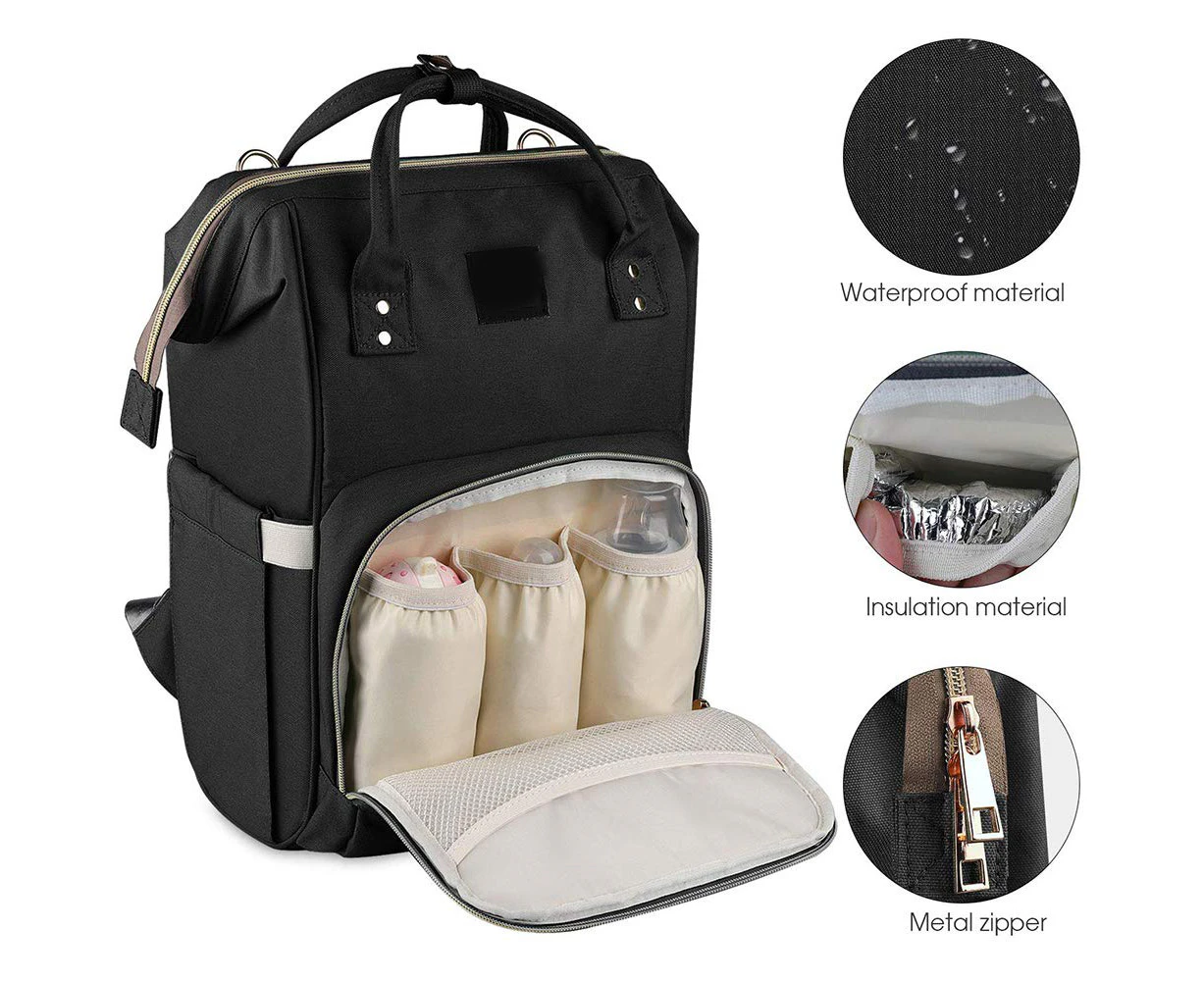 Diaper Backpack - Multifunctional Travel Backpack, Large Maternity Diaper Bag, Diaper Bags with Stroller Straps, Waterproof and Stylish