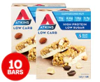 2 x 5pk Atkins Low Carb Bars Cappuccino Nut