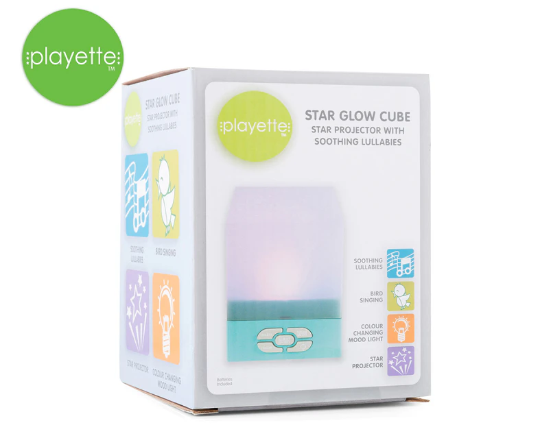 Playette Star Glow Cube Projector - Light Lullaby Sound