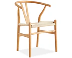 Anemone  Set of 6 Wishbone Dining Chair Beech Timber Replica Hans Wenger Natural