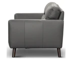 Downy  Genuine Leather Sofa 2 Seater Upholstered Lounge Couch - Gunmetal