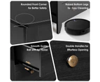 Giantex 3-Drawer Chest w/Double Handles Bedside Table Storage Dresser Cabinet Bedroom Living Room Home Black