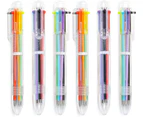 6 Pack 0.5mm 6-in-1 Multicolor Ballpoint Pen 6 Colors Retractable Ballpoint Pens (6 Pack)