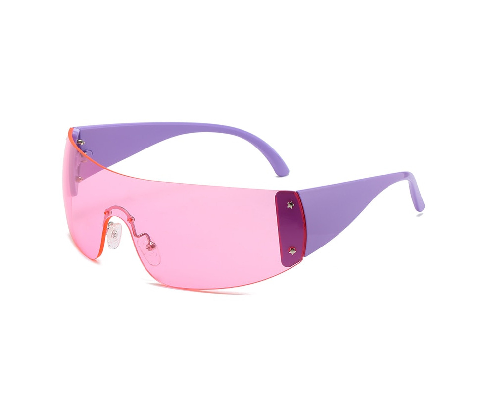New Punk One Piece Sunglasses 2000s Women Luxury Brand Designer Sun Glasses Uv400 Unisex Shades