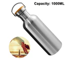 Stainless steel drinking bottle， Durable water bottle， Reusable eco water bottle， For camping & campfires - 1000ML