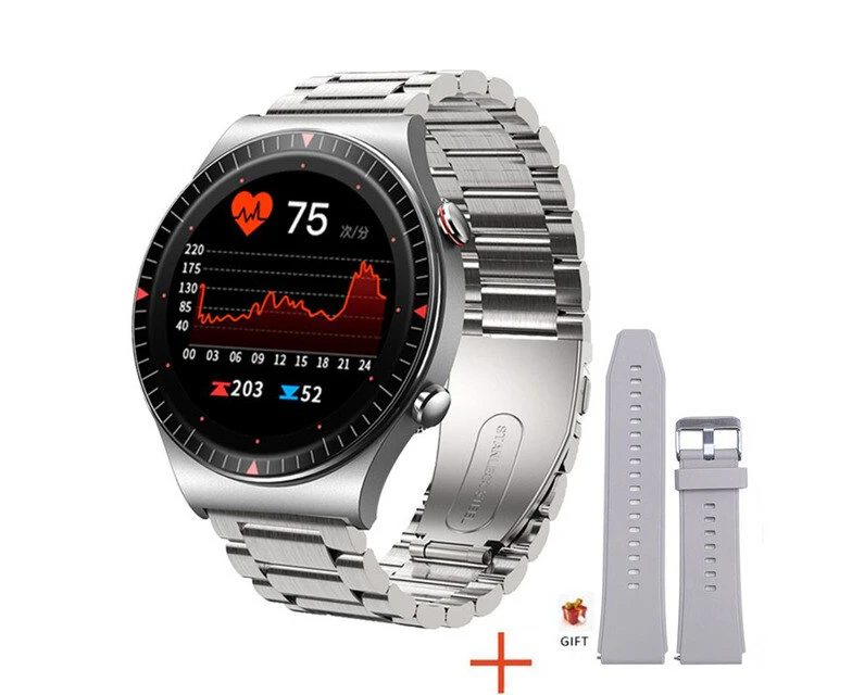 2022 New Local Music 4G Memory Men Smart Watch With Calling Men Women SmartWatch Sport Fitness Tracker for Android Samsung Apple - Steel Silver