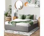 Oikiture Bed Frame Double Size Gas Lift Bed Base With Storage