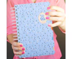 5 Subject Notebook，Wide Ruled Spiral Notebooks，A5 Travelers Notebook, Colored Dividers with Tabs, Cute Floral Notepad