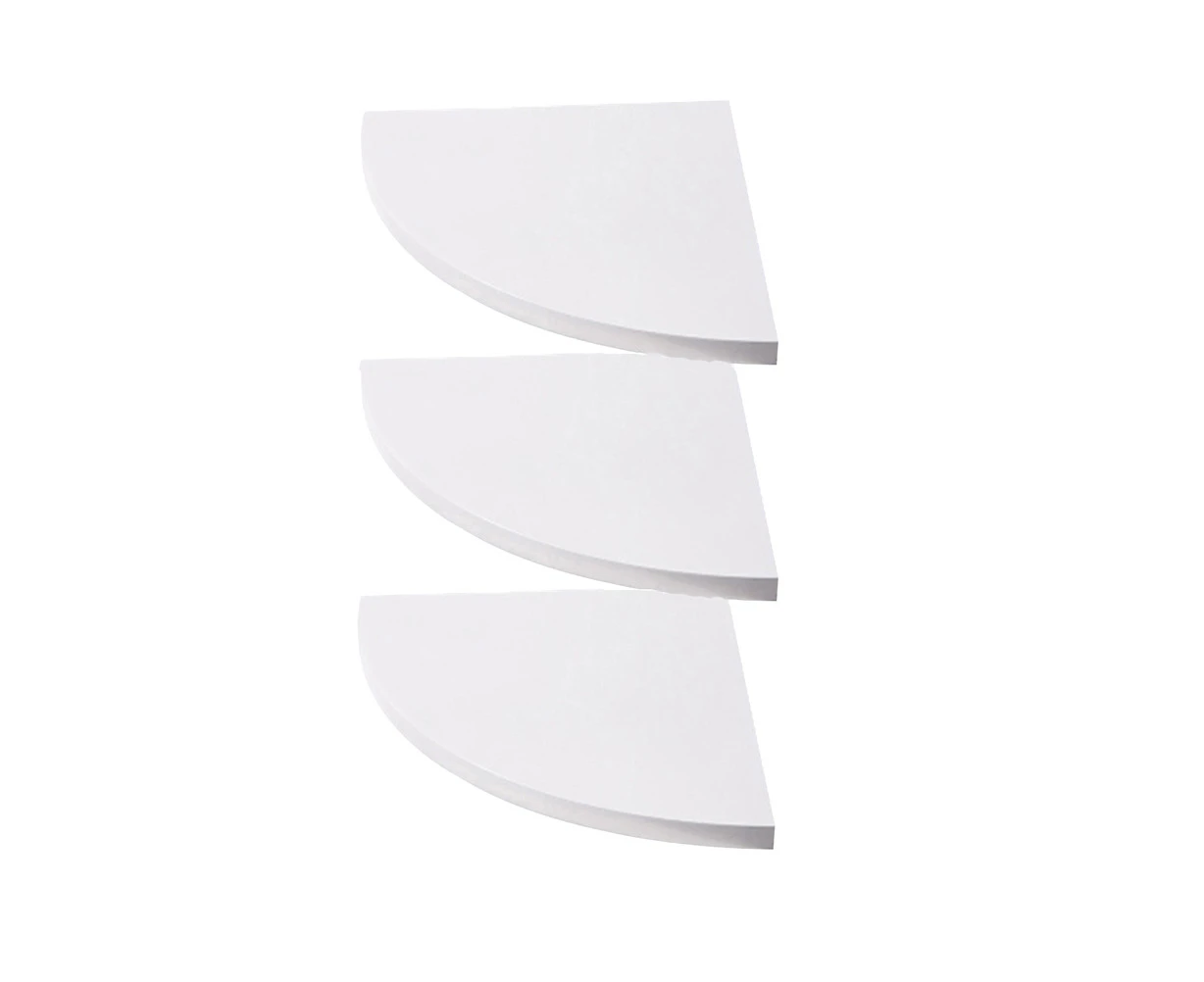 3Pcs Wall Corner Shelves Triangle Fan Shape Storage Racks Wall-mounted Corner Storage Holder