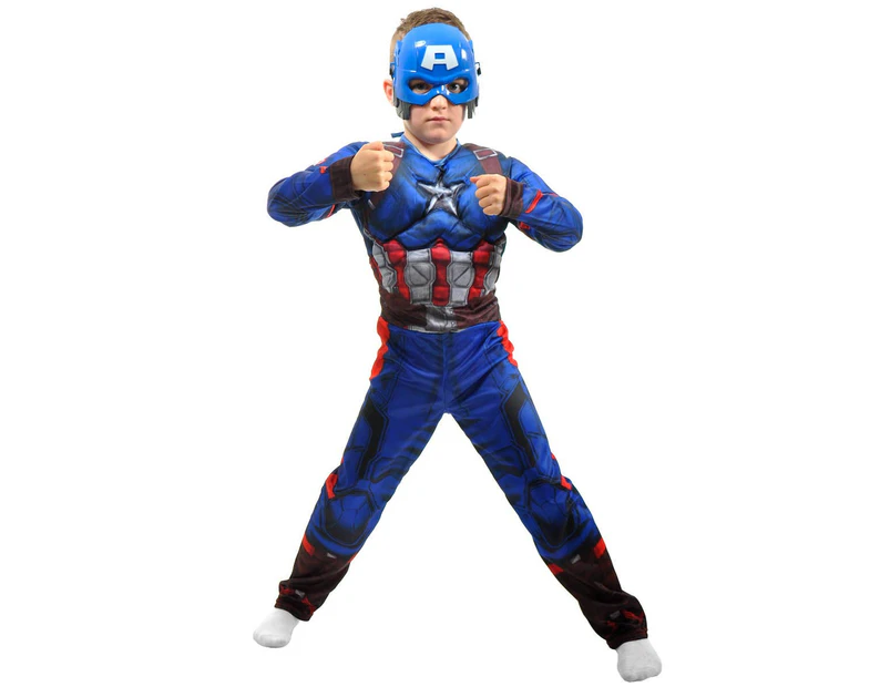 Deluxe Boys America Man Superhero Costume Boys