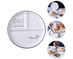 Divided Plates Kids Dinner Lunch Plates Ceramic Divided Dishes Dinner Dessert Plates Snack Serving Tray for Christmas Party House Supplies Children