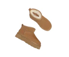 Australian Shepherd Ugg Mini Platform Boots Thick Bottom Ronnie - Chestnut