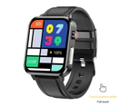 2022 New Smart Watch Men ECG+PPG Heart Rate Body Temperature Women Smartwatch Fitness Tracker Sport Watch Men for Xiaomi Huawei - Black leather