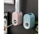 Toothpaste Dispenser, Toothpaste Squeezer Automatic Hands Free Wall Mounted for Washroom Shower Bathroom - Sky Blue
