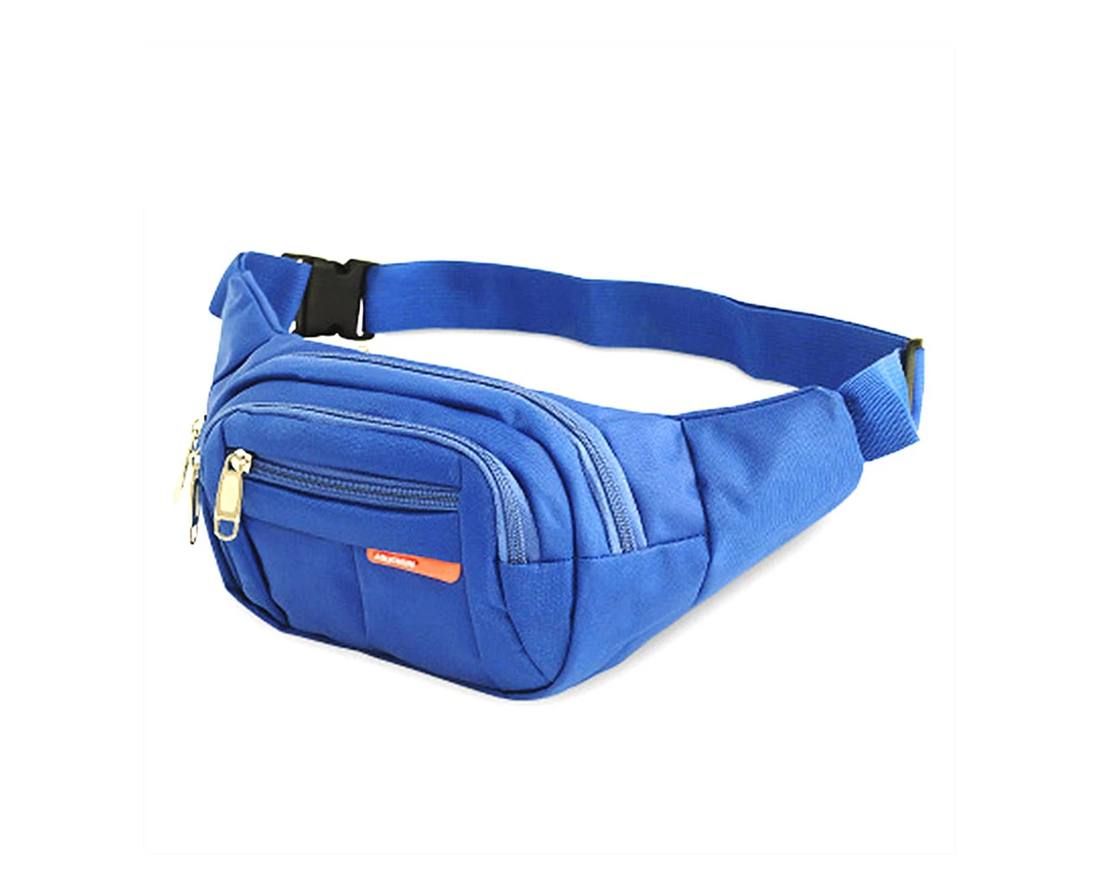 qyu Unisex Outdoor Sports Waist Bag Waterproof Crossbody Pack Storage Bag PouchBlue