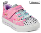Skechers Toddler Girls' Twinkle Toes: Twinkle Sparks Unicorn Sunshine Light-Up Sneakers - Pink/Multi