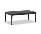 Outdoor Bronte 3+1+1 Outdoor Aluminium Lounge Setting With Coffee Table - Outdoor Aluminium Dining Settings - Charcoal Aluminium with Denim Grey Cushions