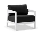 Bronte 1 Seater Outdoor Aluminium Lounge - Outdoor Lounges - Charcoal