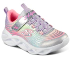 Skechers Girls' S-Lights: Twisty Brights Mystical Bliss Light-Up Sneakers - Silver/Multi