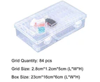42/84 Grid Transparent Box Diy Handmade Beaded Diamond Painting Storage Box Glass Rice Bead Box Nail Art Accessory Box