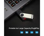 32GB USB Flash Drives , 32 GB USB 2.0 Thumb Drives Swivel Memory Stick Jump Drive Zip Drive for Data Storage Backup, Black