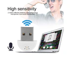 Mini USB Microphone Mic for Laptop/Desktop PCS - Skype/Voice Recognition Software Driver-Free Audio Receiver Adapter for MSN PC Notebook