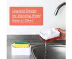 Dish Soap Dispenser for Kitchen, Innovative Soap Dispenser and Sponge Holder 2 in1, Countertop Soap