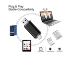 U disk 128G mobile computer dual-use 64G rotary USB high-speed TYPE-C64G car USB for Android Smartphone, Computers, MacBook, Tablets, PC