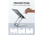 Tablet Stand Holder for Desk Dual Rod Support Aluminum Desktop Tablet Holder Adjustable Foldable Dock Multi-Angle Riser Compatible with ipad pro 12.9