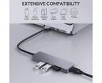 USB 3.0 Hub 4 Port Ultra Slim Extra Light Made of Aluminum USB Hub for MacBook Air, Mac Pro / Mini, Microsoft and Other USB Devices