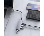 USB 3.0 Hub 4 Port Ultra Slim Extra Light Made of Aluminum USB Hub for MacBook Air, Mac Pro / Mini, Microsoft and Other USB Devices