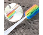 SunnyHouse Water Bottle Brush Soft Reusable Universal Wineglass Bottle Coffe Tea Cup Cleaning Brush for Kitchen-Rainbow