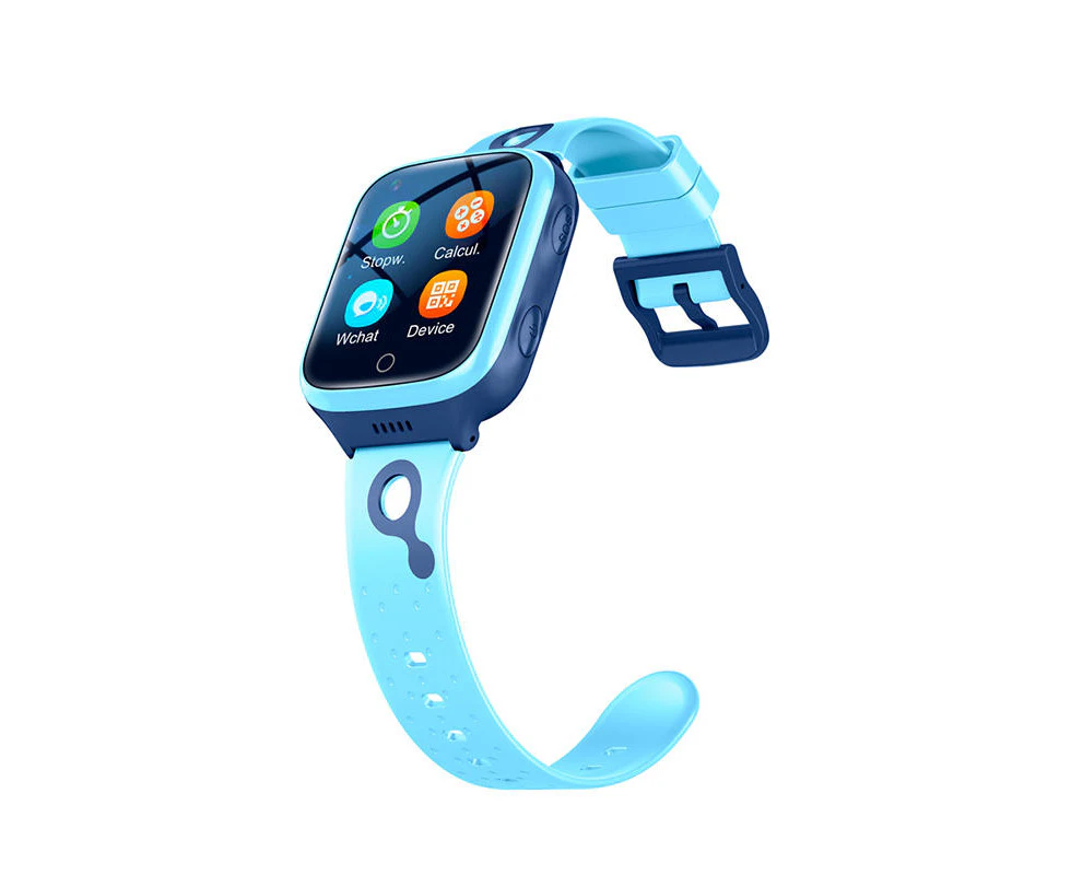 WIWU K9 4G Smart Tracker for Kids 3-13 Years Old with Alarm SOS Call Classroom Disabled Need SIM Card-Blue