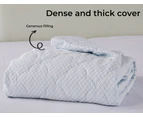 Dreamz Mattress Protector Topper Cool Fabric Pillowtop Waterproof King Single