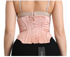 Dolce & Gabbana Silk Pink Corset Belt Stretch Waist Strap Top