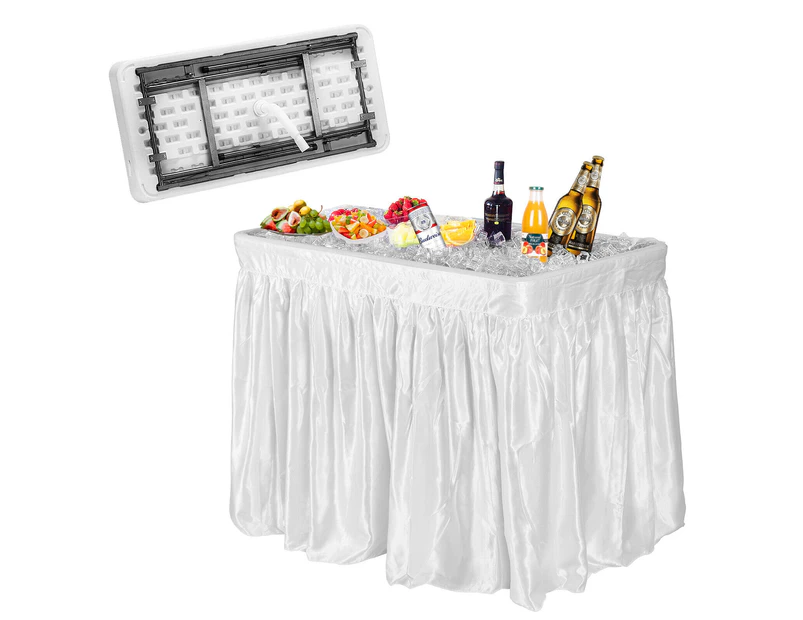 Giantex Folding Ice Table Portable Patio Ice Cooler Table W/ Matching ...