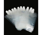 10PCS 250ML Clear Plastic Spout Flask Bladder Bags Alcohol Pouch Leak Proof Cap