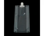 10PCS 250ML Clear Plastic Spout Flask Bladder Bags Alcohol Pouch Leak Proof Cap
