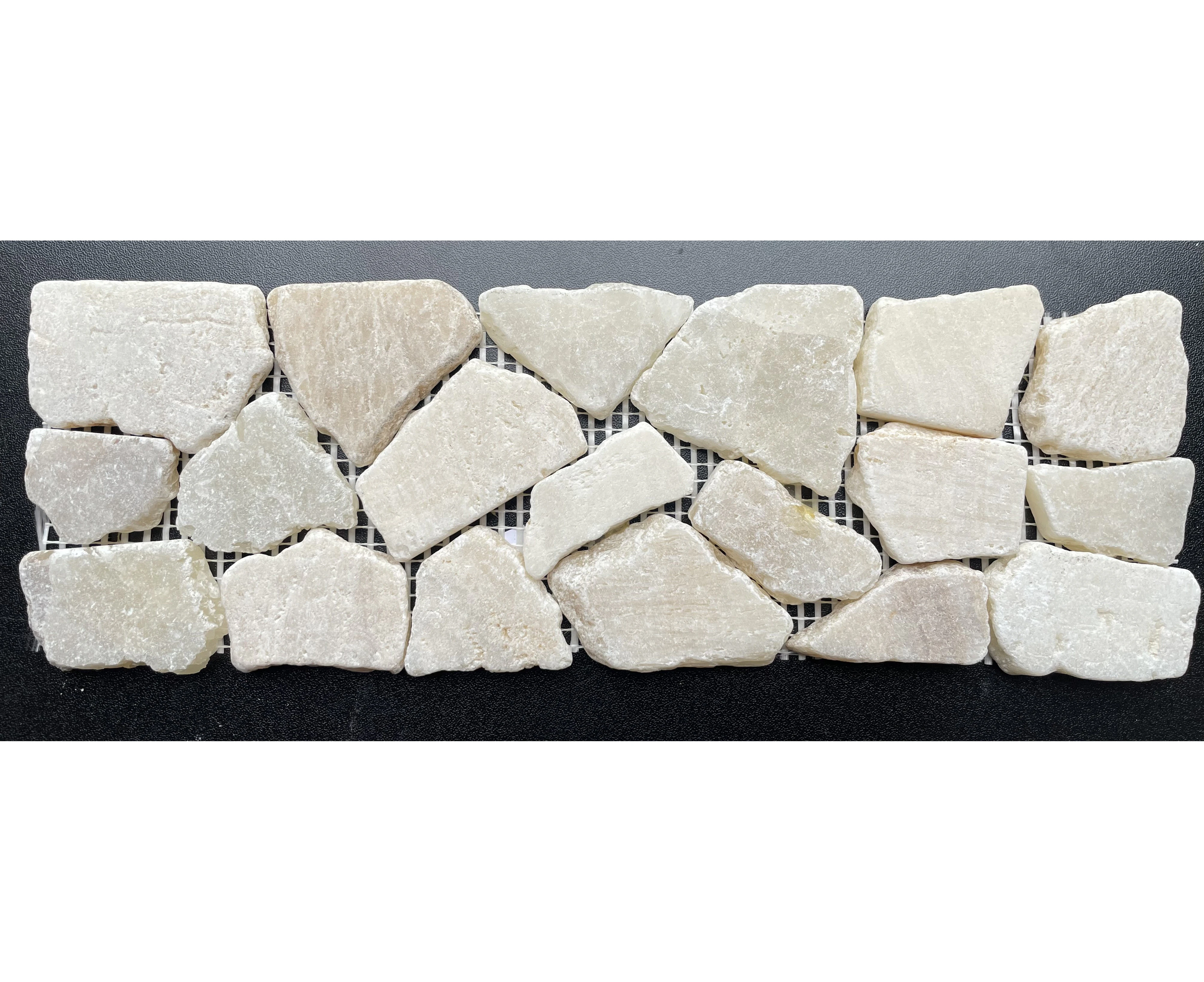 Mosaic Border - Onyx Flat Random - 1m x 100mm - Perfect for Indoor & Outdoor Spaces Landscaping, Decorative Walling & Flooring