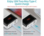 20000mAh Led Power Bank Type-C PD 18W Fast Charge Portable Charger