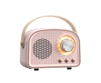 Wireless Speaker Rechargeable Battery High Fidelity Card Play Hands-free Calling Surround Sound Effect Listen to Music Type-C Interface Type-Pink