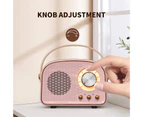 Wireless Speaker Rechargeable Battery High Fidelity Card Play Hands-free Calling Surround Sound Effect Listen to Music Type-C Interface Type-Pink