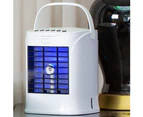 Portable Mini LED Air Conditioner Fan Cooler Bluetooth-compatible Speaker Aroma-White