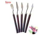 SunnyHouse 5Pcs Stainless Steel Mixed Palette Knife Oil Painting Scraper Spatula Tools- 5pcs
